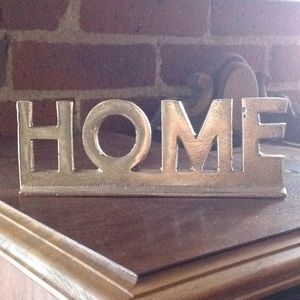 Golden HOME sign